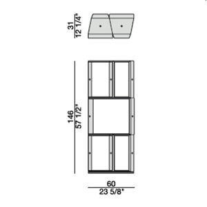 Demetra B_ 60 x 31 x H 146 cm