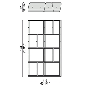 Demetra C_ 115 x 31 x H 194 cm