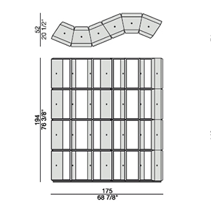 Demetra G_ 175 x 52 x H 194 cm