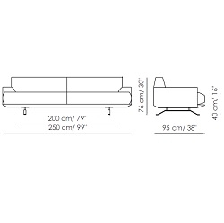 Slab Plus _ 250 x 95 x H 76 cm