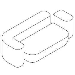 25B_205 x 100 x H 62 cm (DX)