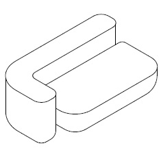 25C_175 x 100 x H 62 cm (DX)