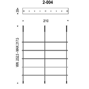 Airport_ 2 - 004_ 210 x 29 x H Min 252.5/Max 317.5 cm