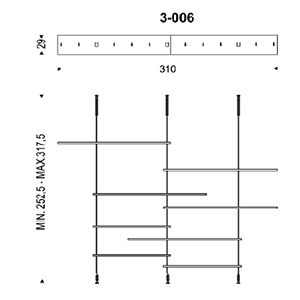 Airport_ 3 - 006_ 310 x 29 x H Min 252.5/Max 317.5 cm