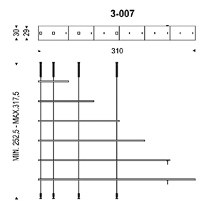 Airport_ 3 - 007_ 310 x 30 x H Min 252.5/Max 317.5 cm