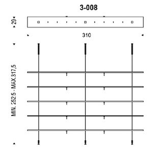 Airport_ 3 - 008_ 310 x 29 x H Min 252.5/Max 317.5 cm