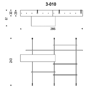 Airport_ 3 - 010_ 285 x 30/61 x H 240 cm