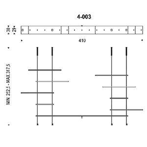 Airport_ 4 - 003_ 410 x 30 x H Min 252.5/Max 317.5 cm