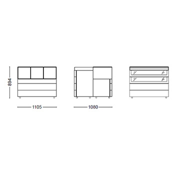 Hub 2_ 110.5 x 108 x H 89.4 cm