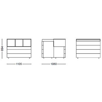 Hub 4_ 110.5 x 108 x H 89.4 cm
