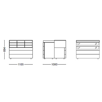 Hub 5_ 110.5 x 108 x H 89.4 cm