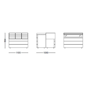 Hub 6_ 110.5 x 108 x H 89.4 cm