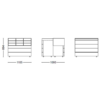 Hub 7_ 110.5 x 108 x H 89.4 cm