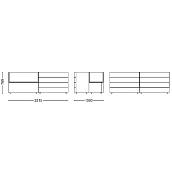 Hub 11_ 221.5 x 108 x H 78.9 cm
