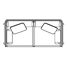 Frame 766SA_188 x 91 x H 74.5 cm
