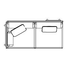 Frame 766SBL_180.5 x 91 x H 74.5 cm