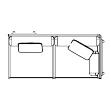 Frame 766SBR_180.5 x 91 x H 74.5 cm