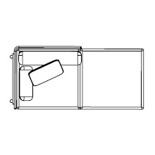 Frame 766SCL_180.5 x 91 x H 74.5 cm