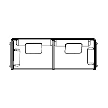 Frame 766MA_238 x 91 x H 74.5 cm