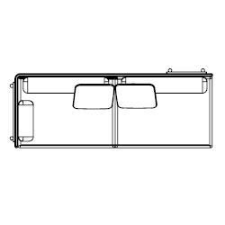 Frame 766MBL_230.5 x 91 x H 74.5 cm