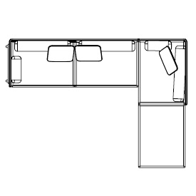 Frame 766MBL + 766MCL_321.5 x 91 x H 74.5 cm