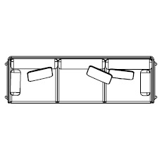 Frame 766LA_273 x 91 x H 74.5 cm