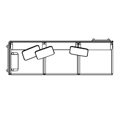 Frame 766LBL_265.5 x 91 x H 74.5 cm
