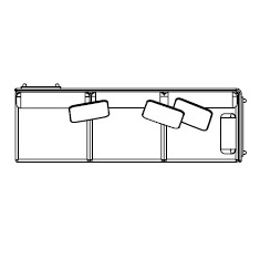 Frame 766LBR_265.5 x 91 x H 74.5 cm