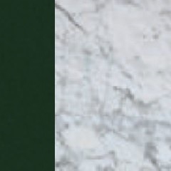 Laqué vert/Marbre Bianco Gioia brillant