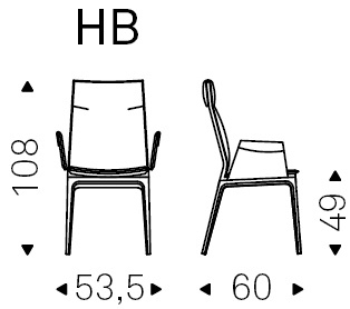 53,5 x 60 x H 108 cm