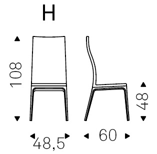 48,5 x 60 x H 108 cm