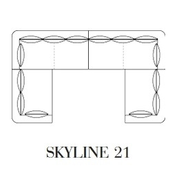 Skyline 21_ 402 x 241 x H 97.9 cm