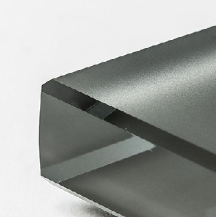 Extralight etched graphite painted glass