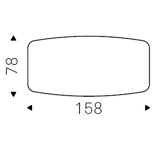 B_ 158 x 78 x H 75 cm
