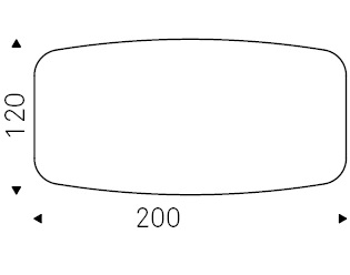 Premier_ 200 x 120 x H 73 cm Sag