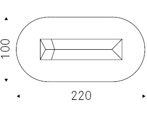 Valentino_ 220 x 100 x H 75 cm Obl