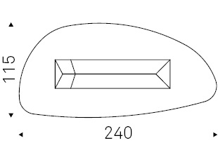Valentino_ 240 x 115 x H 75 cm