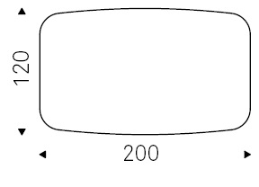 Planer K_ 200 x 120 x H 75 cm Sag