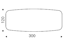 Planer K_ 300 x 120 x H 75 cm Sag