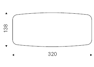 Planer K_ 320 x 138 x H 75 cm Sag