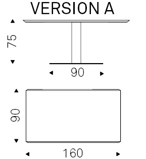 Version A_ 160 x 90 x H 75 cm