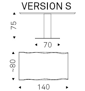 Version S_ 140 x 80 x H 75 cm