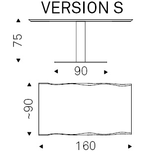 Version S_ 160 x 90 x H 75 cm