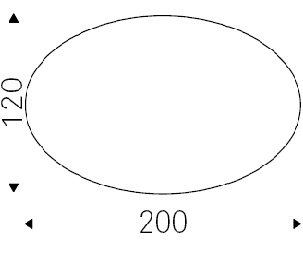 Yoda_ 200 x 120 x H 75 cm Oval