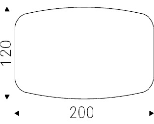 Yoda_ 200 x 120 x H 75 cm Sag