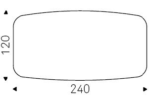 Roll_ 240 x 120 x H 75 cm Sag