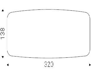Skorpio_ 320 x 138 x H 75 cm Sag
