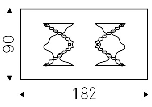 Plisset_ 182 x 90 x H 75 cm