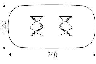 Plisset_ 240 x 120 x H 75 cm Sag
