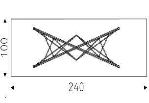 Gordon_ 240 x 100 x H 75 cm